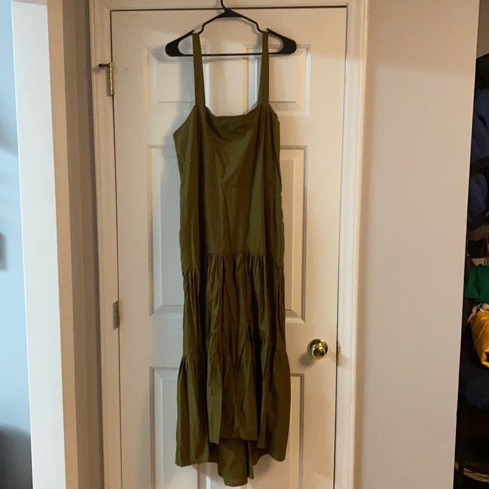 Olive Green maxi dress from Banana Republic.